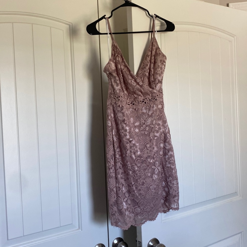 Lulus Pink Lace Dress